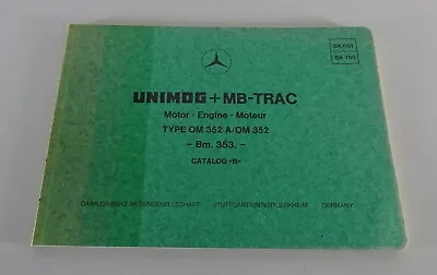 Image Catalogue Mercedes Benz Unimog / MB-Trac Engine Type OM 352 A/OM 352 Stand 1976 • £42.93