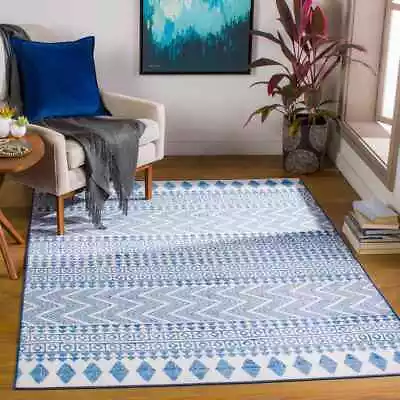 Area Rugs 5x7 Modern Living Room 8x10 Large Bedroom Carpet Beugt Blue Rug • $114