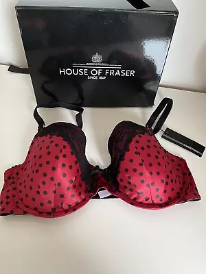 Marie Meili (House Of Fraser) 32DD Red Bra • £19.99