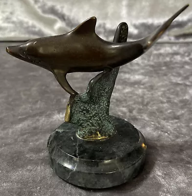 SPI Bronze & Marble Dolphin Figurine • $25