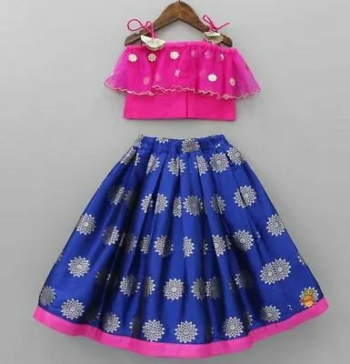  Designer Pink & Blue Lehenga Choli Set Readymade Ehenga Ethnic Lehenga Choli • $31.68