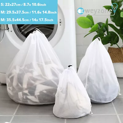 Washing Machine Mesh Net Bags Laundry Bag Large Thickened Wash Bags Reusable • £1.99