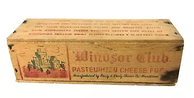 Vintage Wooden Cheese Box Windsor Club Manitowoc Wisconsin Pauly & Pauly • $17.99