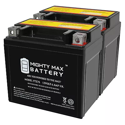 Mighty Max YTZ7S 12V 6AH Battery Replaces E-Ton 70 Viper 70 10-13 - 2 Pack • $49.99