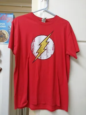£5 • Buy The Flash Logo T Shirt DC Comics Superhero Official Licensed Red Mens Comic Book