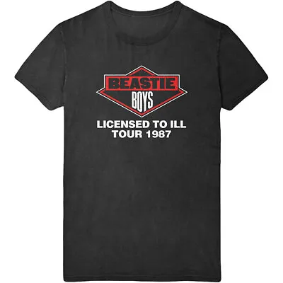 Beastie Boys Unisex T- Shirt - Licensed To Ill Tour 1987 - Black Cotton • $36.08