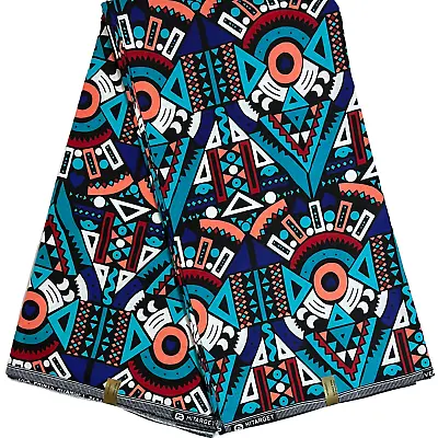 South African Fabric Prints 100% Cotton Rich Ethnic Colourful Yards Material • £19.98