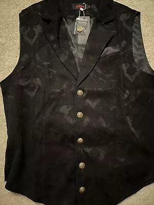 VATPAVE Mens Victorian Suit Vest Steampunk Gothic Waistcoat Size M • $30