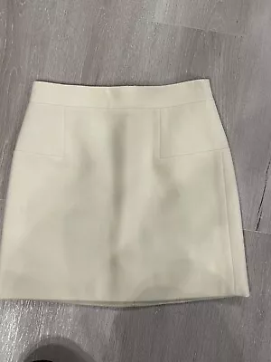 J.Crew Mini Skirt Women's Size 0 White Wool From 2013 VERY NICE • $16.99