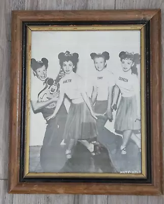 Vintage Framed Photo The Mickey Mouse Club Mousketeers Annette Jimmie Doreen • $12.99