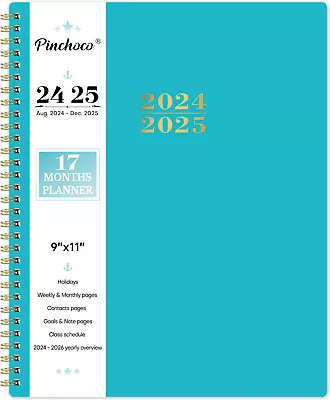 Planner AUG. 2024-2025 Daily Weekly Monthly Planner- W/ Tabs Pocket Label 9×11  • $14.95