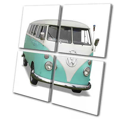 Transportation Camper Van MULTI CANVAS WALL ART Picture Print VA • £44.99