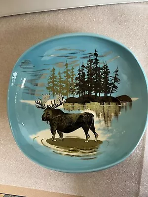 Matthew Adams MCM Large Bowl Alaska Moose 14.5  Dish 099 Sascha Brastoff • $85