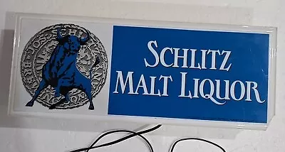 Vintage 1979 Original Schlitz Malt Liquor Brewing Florescent Light Up Sign • $135