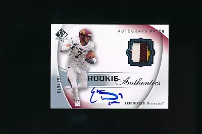 2010 SP Authentic Rookie Authentics #114 Eric Decker Auto Patch 029/199 • $39.95