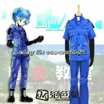 Assassination Classroom Cos Shiota Nagisa Blue Uniform Unisex Cosplay Costume &N • $63.60