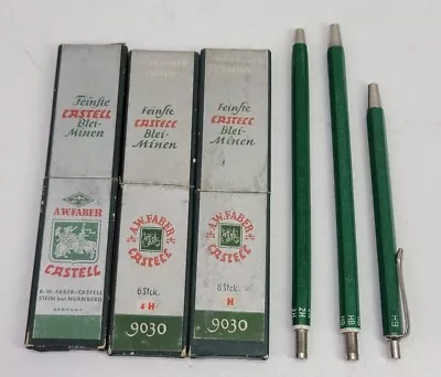 3 VTG AW Faber Castell TK Leadholder Drafting Pencil Lead Lot 9500 9400 Germany • $24.99