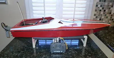 Vintage Enforcer Gas RC Boat 47 X14  Huge 2 Stroke Motor • $650