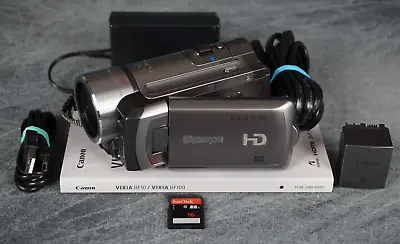 Canon VIXIA HF100 Full HD 1080p AVCHD Flash Camcorder 12x W/ Extras Tested FR/SH • $84.95