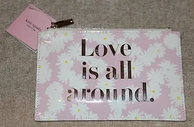 Kate Spade 'love Is All Around' Pencil Pouch With Contents - New With Tags • £27.34