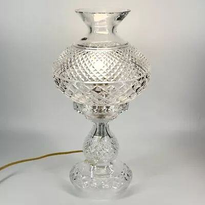 Waterford Crystal Inishmaan Table Lamp Massive 14” High Vintage Irish Crystal • $265