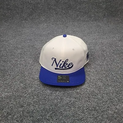 Nike Hat Cap Snap Back White Blue Pro Sports Specialties Flat Bill Unisex New H7 • $29.99