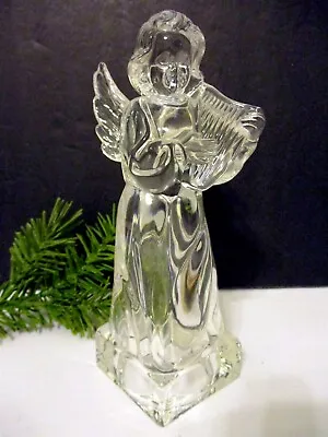Mikasa Crystal Angelic Harp Angel Figurine 8 1/2 Inch Herald Collection Germany • $9.90