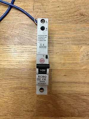 *Wylex C6Amp 30mA NSBS6/1 Type C RCBO 61009 Breaker MCB RCD Fuse Board Switch* • £24.99