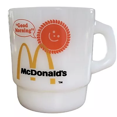 MCDONALDS COFFEE MUG 1976 - Vintage Fire King Anchor Hocking Retro Cup Fireproof • $34.99