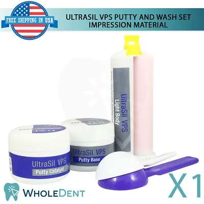 UltraSil VPS Putty Set Dental Impression Material Hydrophilic 100g Wash 50ml • $25