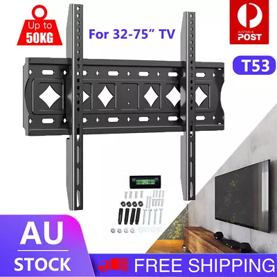 $19.59 • Buy TV Wall Mount Bracket Fixed Slim LCD LED 32 40 42 47 50 55 60 62 65 70 75 Inch