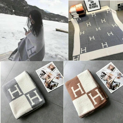 £32.99 • Buy 130*170CM Wool Cashmere Throw Plaid Blankets Pillow Sofa Bedding Shawl Gift UK