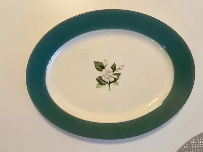 Vintage Homer Laughlin Oval Emerald Platter  Century Service Made In USA Y.1955 • $29