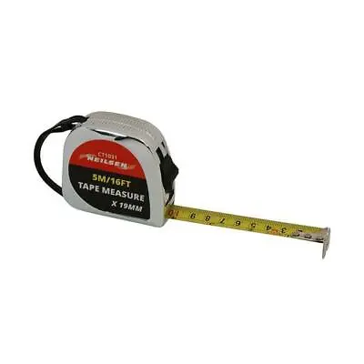 5m Retractable Metal Tape Measure Grip Lock Metric & Imperial Measuring 16ft • £6.25