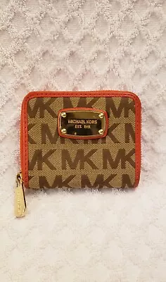Michael Kors Zippered Wallet Burnt Orange Jet Set (matching Purse Listed) • $43