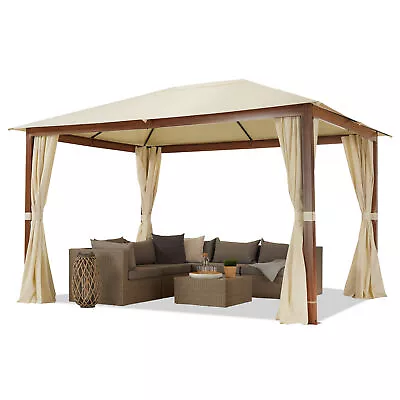 3x4 Garden Gazebo 100% Waterproof Incl 4 Side Panels Forest Premium Champagne • £650