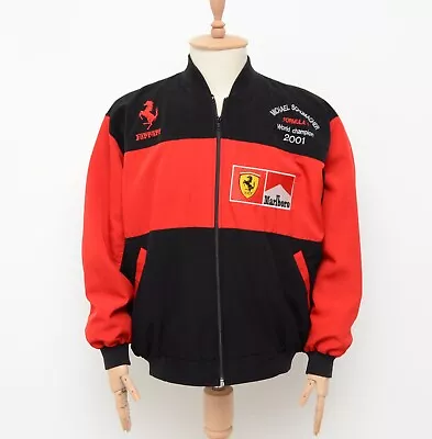 Men's Vintage Marlboro Ferrari Formula 1 Racing Bomber Jacket Size L • $150