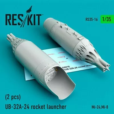 1/35 ResKit RS35-0016 UB-32A-24 Rocket Launcher (2pcs) For Trumpeter Mi-24 Mi-8 • $19