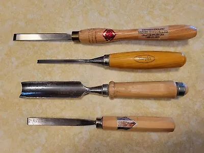 Vintage Henry Taylor Diamic HSS Dastra Marples Wood Turning Skew Chisel Gouges • $76