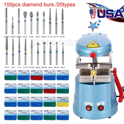 $130.66 • Buy Dental Vacuum Forming Machine Ortho Molding Motor Equipment/20Boxes Diamond Burs