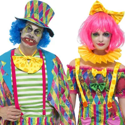 Patchwork Clown Adults Fancy Dress Circus Horror Mens Ladies Halloween Costumes • £42.99