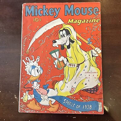 Mickey Mouse Magazine Vol #3 #4 (1938) - Snow White And Seven Dwarfs Begins! • $375