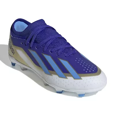 Adidas Jr. X Crazyfast League Messi Firm Ground Soccer Cleats (Lucid Blue/Blue B • $80