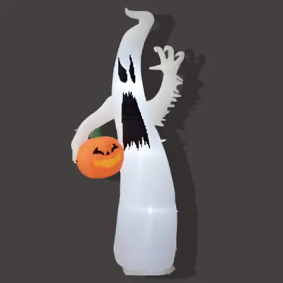 LED Light Up 4ft Ghost Self Inflates Inflatable Halloween Garden Decoration 1.2m • £14.95