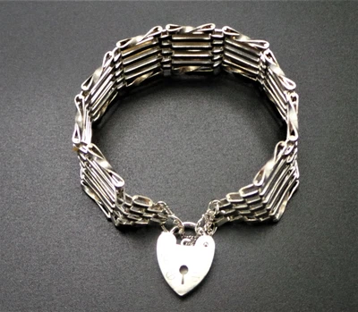 £35 • Buy C1977 London Hallmarked 6 Bar Solid Silver Gate Bracelet - 7  - 20.7gm's