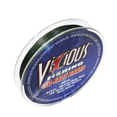 Vicious Fishing NBPG No-Fade Braid Fishing Line 150 Yards - Moss Green • $24.50