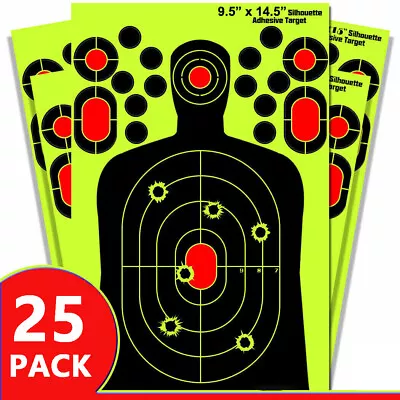 Shooting Targets Reactive Splatter Range Paper Target Gun Shoot Rifle-25PCS • $13.99