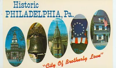 Pennsylvania-greetings-historic Philadelphiapa-5views-#26-(ribbon-pa) • $3.49