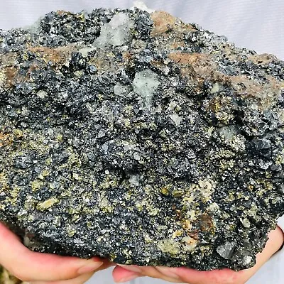 20.13lb Rare Large Natural Chalcopyrite Magnetite Crystal Symbiont Raw Mineral • $800