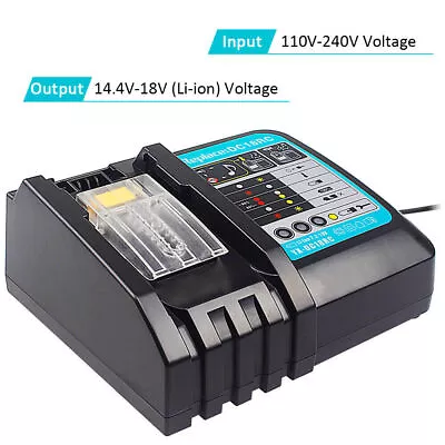 For Makita DC18RC 18v 22min Intelligent FAST Lithium Battery Charger Black DC18R • £19.89